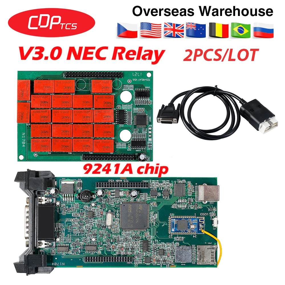 Диагностический сканер CDP TCS Multidiag Pro 2 шт. Bluetooth V3.0 реле NEC 2016 00