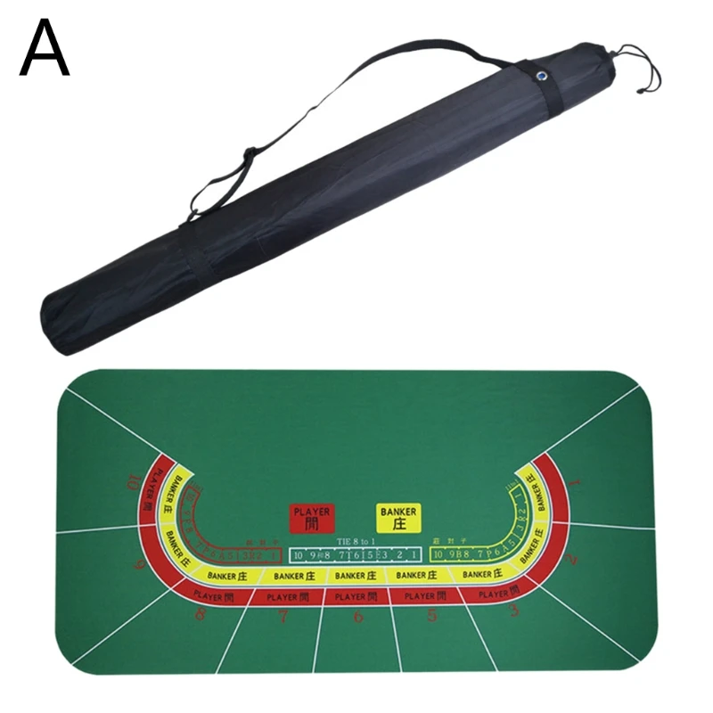 1.2&times;0.6m Casino Table Mat Rubber Poker Mat Baccarat Dice Blackjack Desk Pad Party Board Game Tablecloth