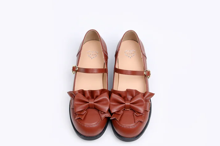 Японские мягкие туфли в стиле Лолиты с бантом для девочек-подростков; милые женские туфли принцессы с бантом; JK; туфли в стиле Лолиты с круглым носком для девочек