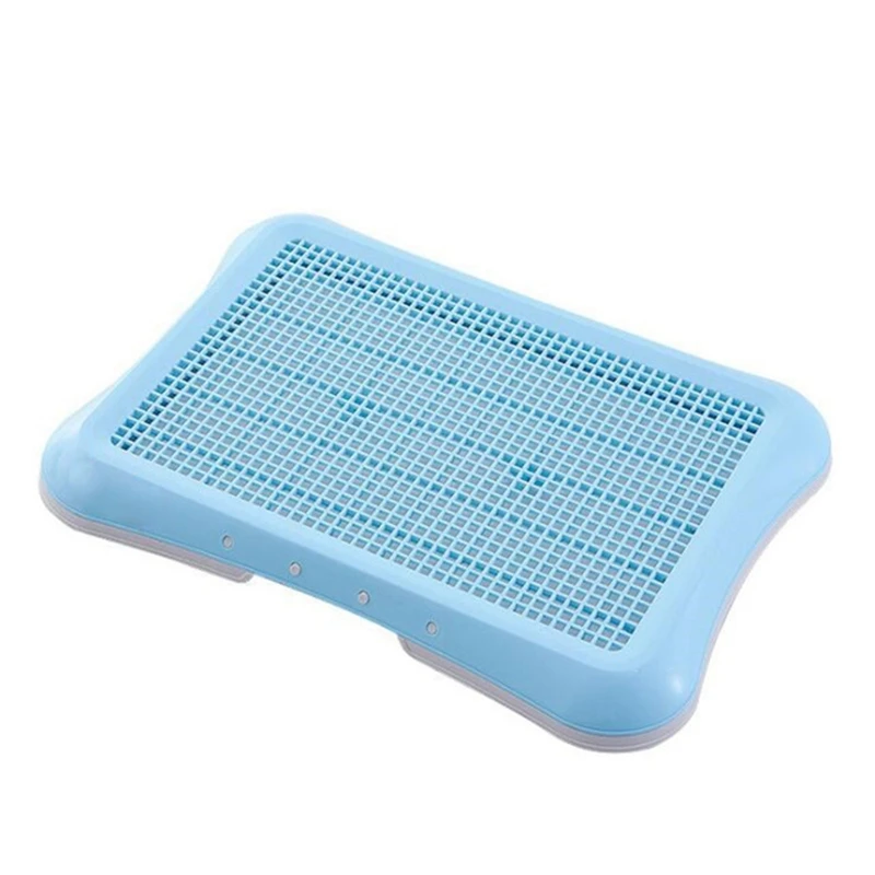 Горячая пластиковый для собаки съемный лоток для животных в помещение учебная площадка лоток для туалетной коробки для собачья подстилка коробка - Цвет: Blue
