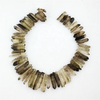 

5pcs/lot Fashion Cluster Point necklace, Points Strand, Raw Quartz Points Drilled, Large Quartz Crystal Points