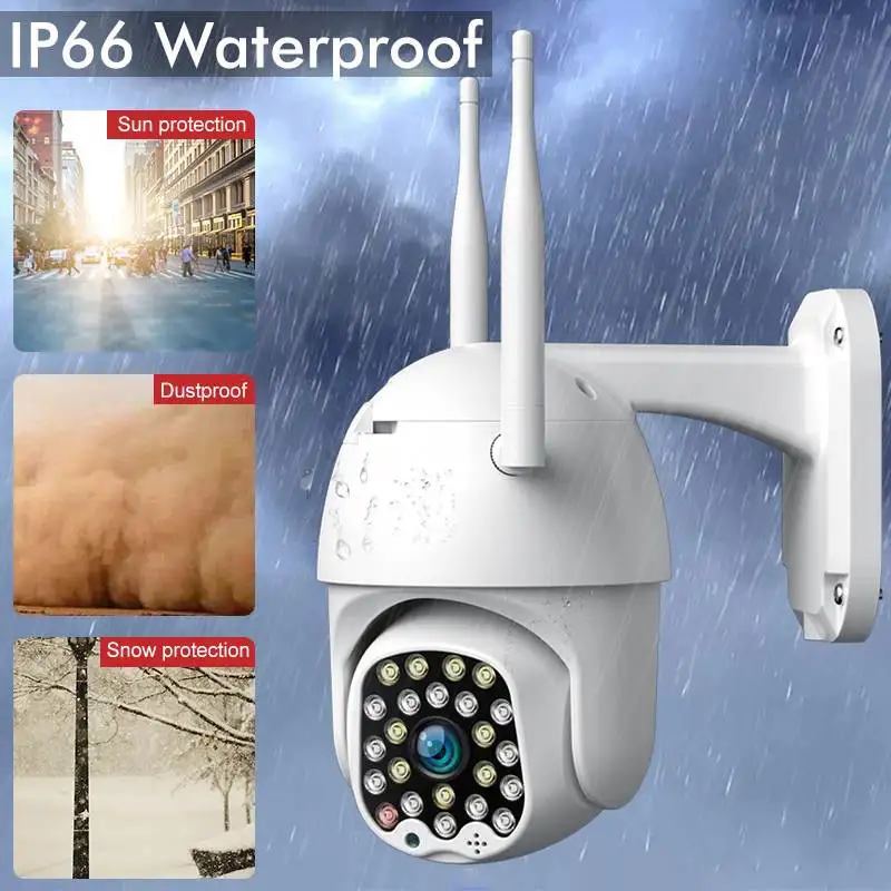 1080P HD PTZ IP камера 23 светодиода 328ft видение Открытый водонепроницаемый WiFi скорость купольное CCTV 5MP цифровой зум ночное видение камера безопасности