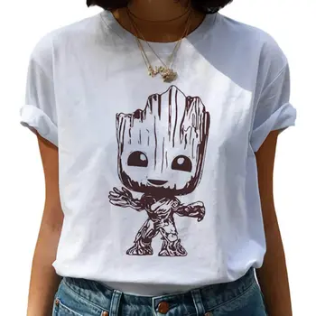 

Baby Groot T-shirt Harajuku Kawaii Ms. T-shirt I Am Groot Ullzang cute cartoon T-shirt printing T-shirt casual top Women