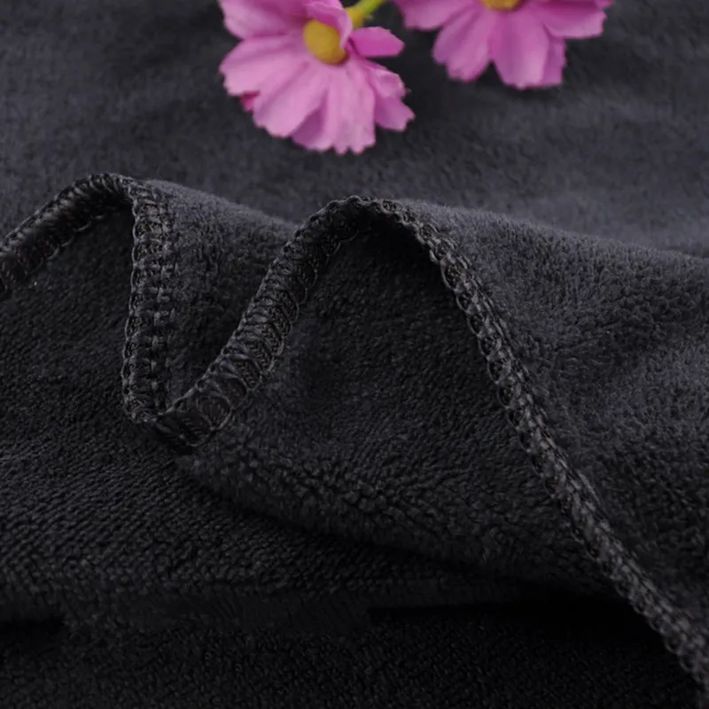 microfiber bath towel-soft and lightweight face towel, odorless bath, spa, gym towel (black) 6