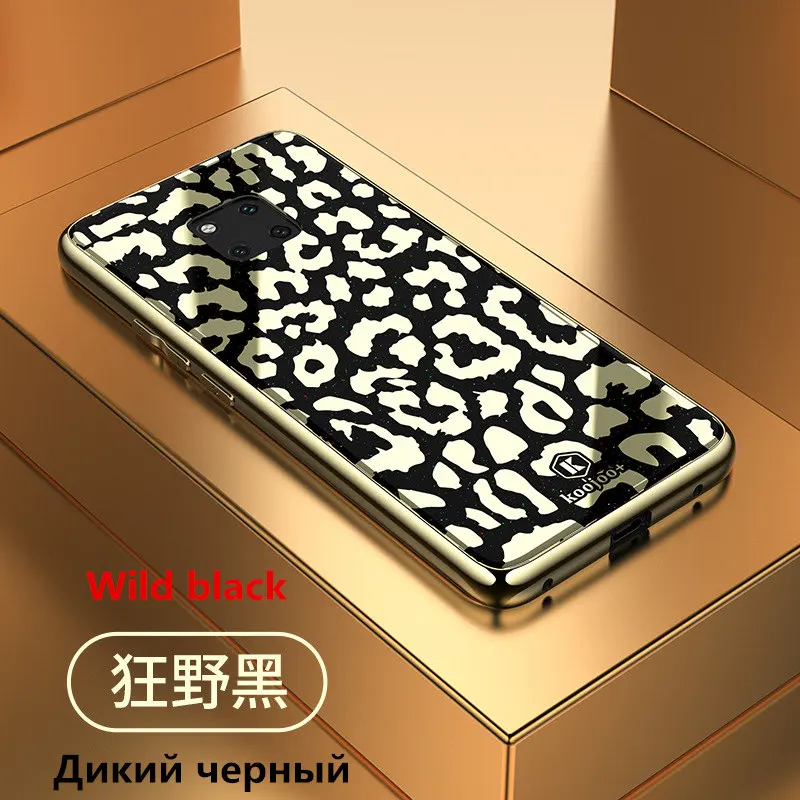 Чехол xiaomi 8 lite с гальваническим леопардовым покрытием для телефона xiaomi mi 9 9se Plexiglass, чехол для телефона xiaomi mi 8 8 se 8 pro 8 lite - Цвет: Черный