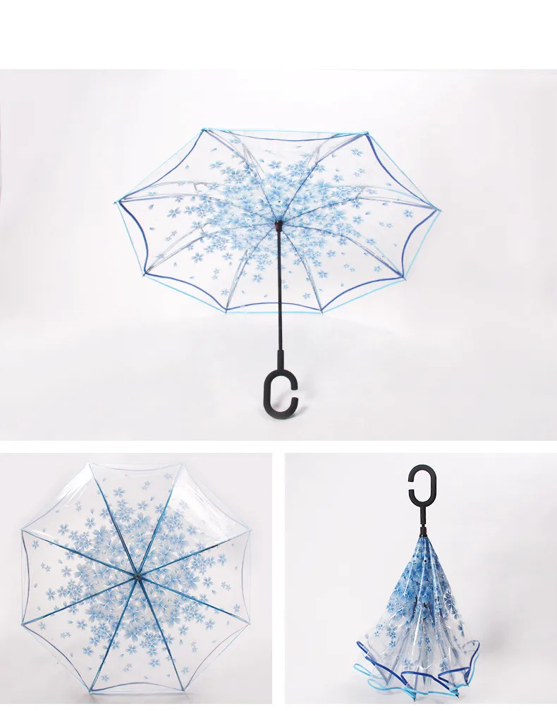 Женские зонты от дождя, мужские зонты guarda chuva invertido paraguas parapluie, ветрозащитный перевернутый зонтик, двойной слой, солнцезащитный зонтик