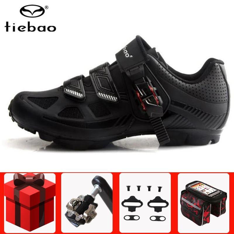

Tiebao cycling shoes sapatilha ciclismo MTB SPD Pedals set bicycle Men self-locking breathable mountain bike bicycle sneakers