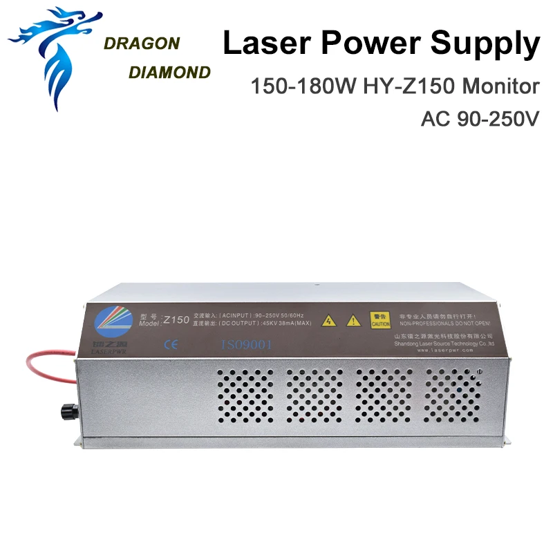 DRAGON DIAMOND 150-180 Вт CO2 лазерный блок питания монитор AC90-250V Z150 для CO2 лазерной гравировки резки HY-Z150 серии Z
