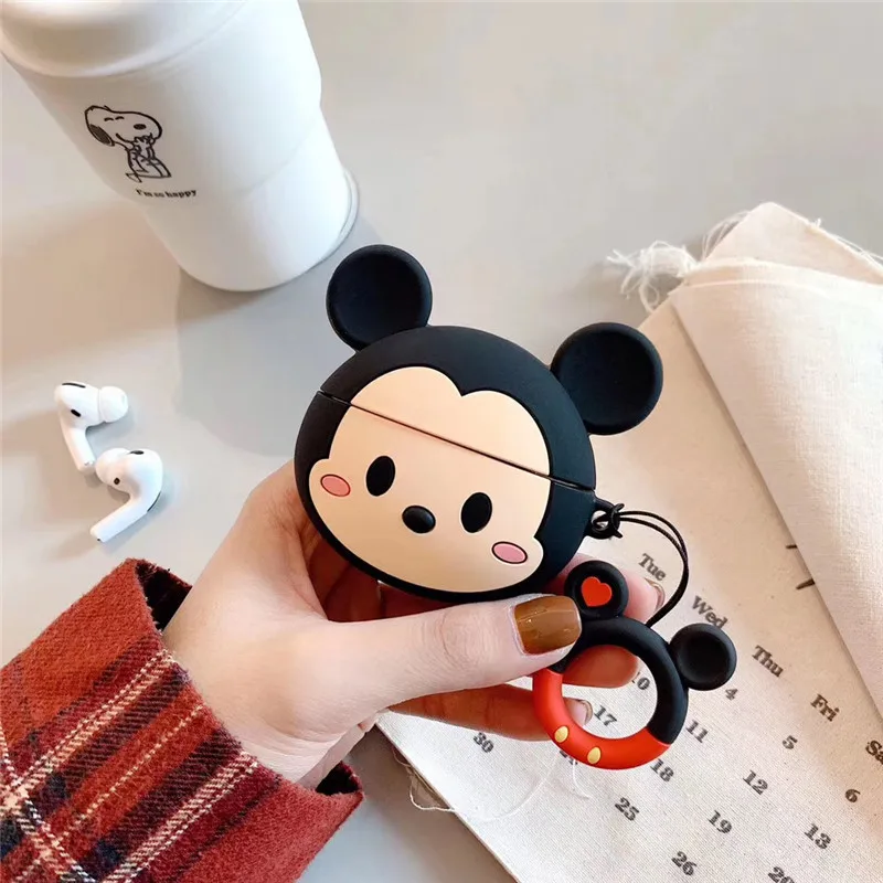132-A Чехол для AirPods Pro с милым рисунком и кольцом, роскошные аксессуары, брелок, силиконовый чехол для Apple Air pods Pro 3, защита от пыли - Цвет: 132-A