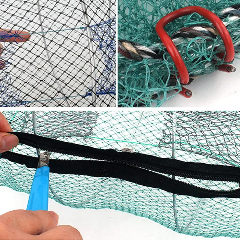 Fishing Net Spring Cage Automatic Folding Lobster Cage 4 Layer Portable Bait Lobster Cage Fishing Tool ZL07