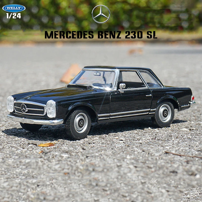 

Модель автомобиля Welly 1:24 Mercedes Benz 230 SL 220 из сплава, имитация автомобиля, украшение, коллекция автомобилей, Подарочная игрушка, литье под давлением