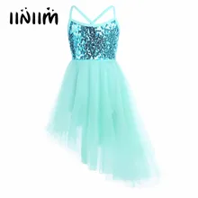  iiniim Kids Girls Ballerina Tutu Ballet Dance Dress Gymnastics Leotard Lyrical Sequins Professional Ballet Dance Dress Costumes 