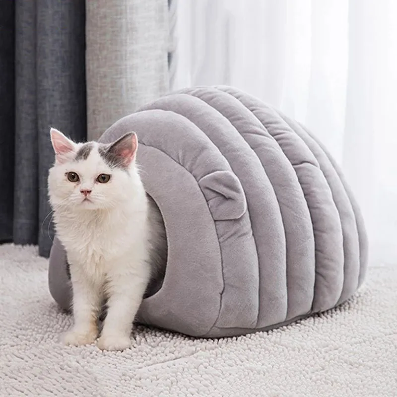 

New Cat Bed House Cute Sheep Nest Winter Warm Dog Nest Kitten Cat Mat Pet Bed Semi Closed Cat Sleeping Bag Small Dog Kennel Cage