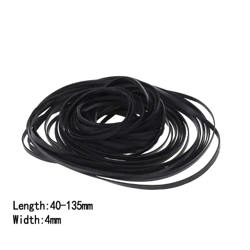 

50PCS Universal Mix Cassette Tape Machine Belts Assorted Common Drive Flat Rubber Belt for CD DVD Recorders Walkman PXPE