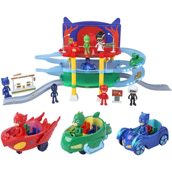 

Pajamas Masked Juguete PJ Mask Heroes Small Kids Cat Owl PVC Action Figure Child Boys Girls Parking Set Toys For Children