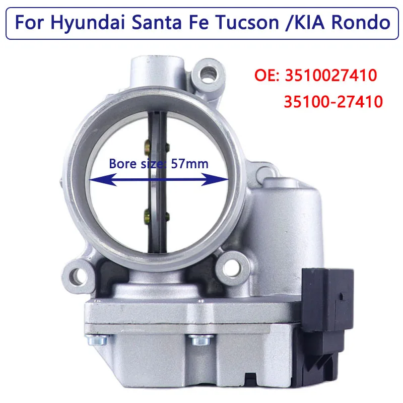 

3510027410 35100-27410 корпус дроссельной заслонки для Hyundai Santa Fe GL Tucson 2.0L 2.7L 3.3L KIA RONDO 2,0 CRDi клапан дроссельной заслонки OEM качество