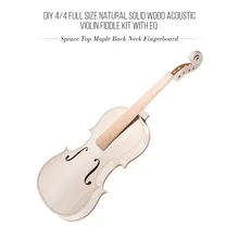 DIY 4/4 полный размер скрипичный набор из натурального массива дерева акустическая скрипка с эквалайзером ель Топ клен назад шеи гриф задняя часть