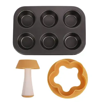 

Flower Stamper 6 Cavity Carbon Steel Cake Mold Set Non Stick Cookie Cupcake Tool Q6PE