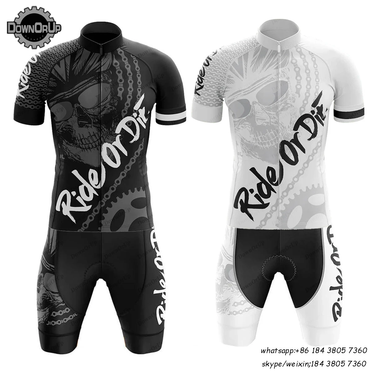 Maillot de ciclismo para hombre, conjunto Jersey de ciclismo con almohadilla transpirable de 9D, color negro/blanco|Conjuntos de ciclismo| - AliExpress