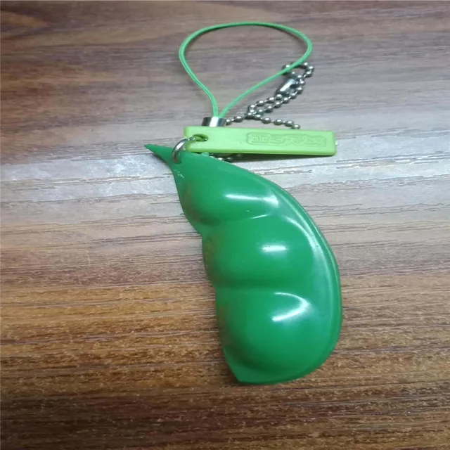 1pc Squishy Infinite Squeeze Edamame Bean Pea Expression Chain Key Pendant Ornament Stress Relieve Decompression Toys Antistress 4