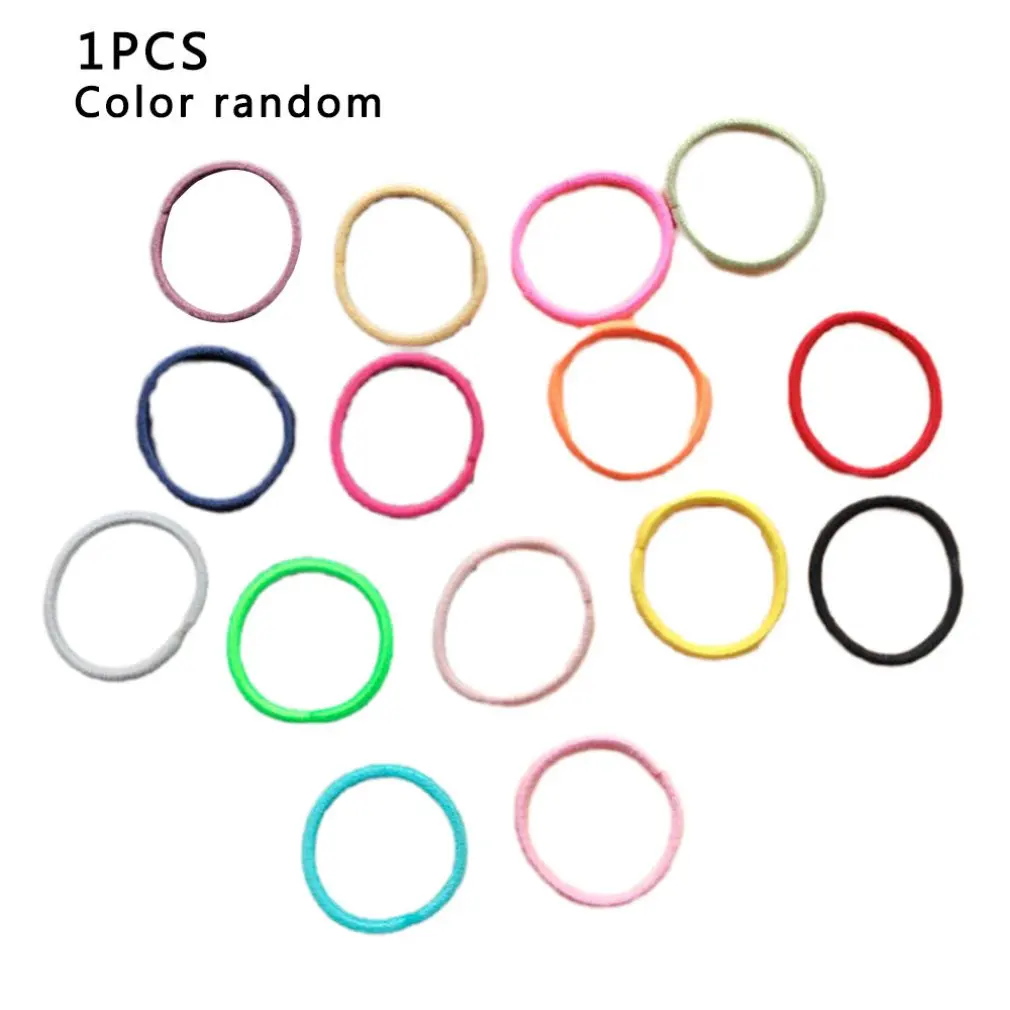 

Small Rubber Band Children's Hair Tied Solid Color Strong Hair Ring Durable High Elasticity No Injury