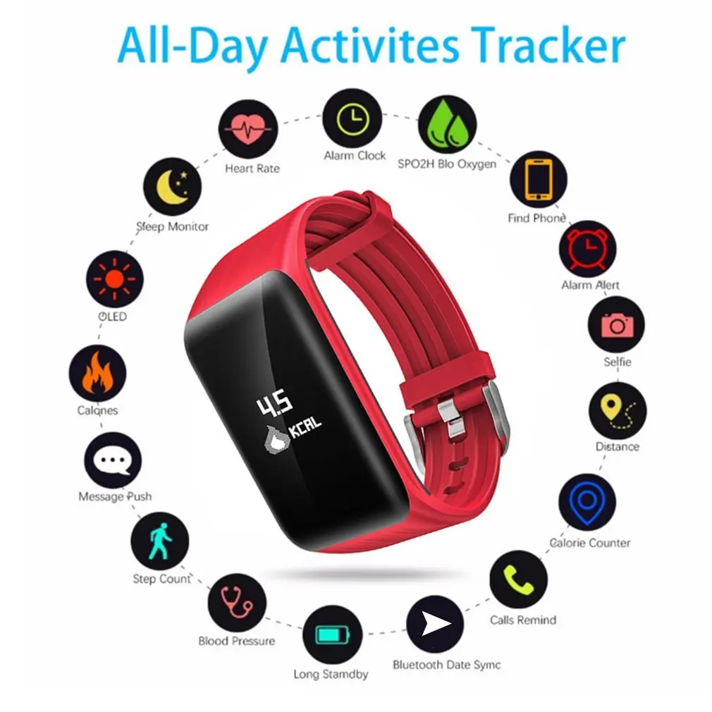 Модные Смарт-часы с браслетом, водонепроницаемые K1 умные часы, легкие ...