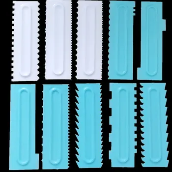 

15-Cream Scraper Comb Plastic Scraper New Cream Decorative Pattern Decoration Scraper DIY Cake Cream Scraper