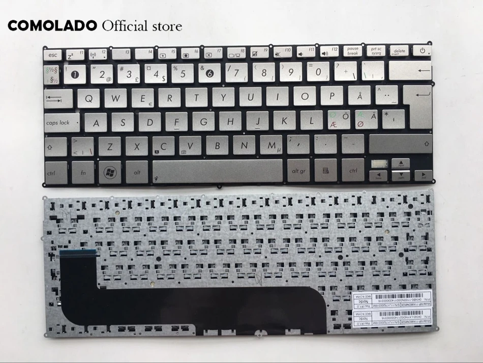 

Nordic Arabic Belgium Brazli Canada Hungary Italian Turkish UK West Balkans Laptop Keyboard for Asus Zenbook UX21 UX21E Silver