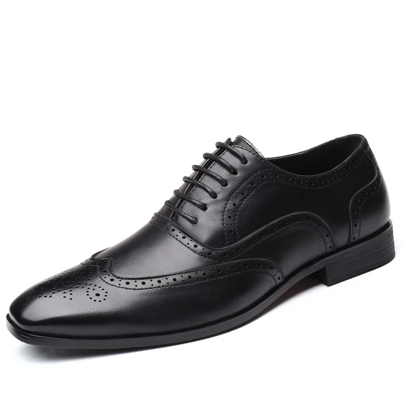 

One-Piece New Style MEN'S SHOES Plus-sized Menswear Formal Wear Leather Shoes Fashion Bullock Spring Low Top Rubber Explosion
