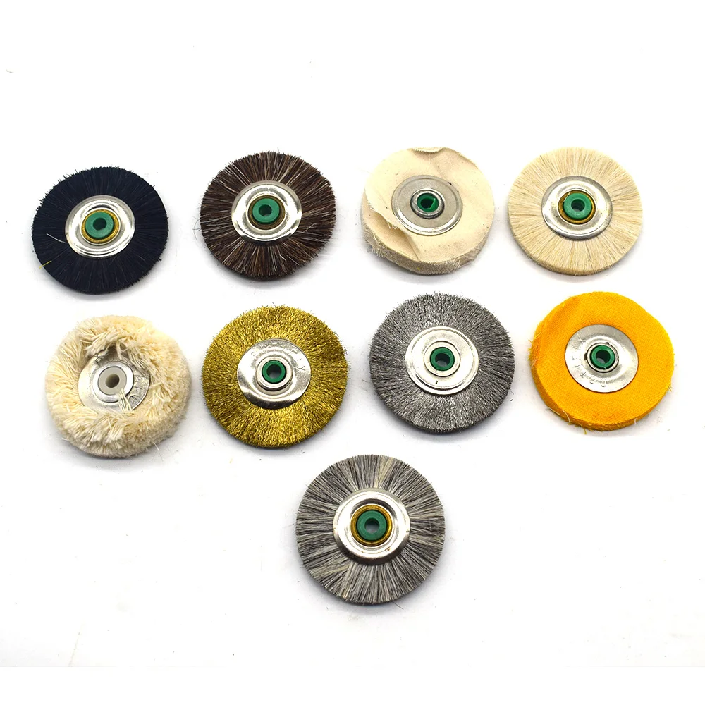 

5PCS 48MM Jewelry Polishing Brush With Metal Center Bristle Cloth Wool Copper Steel Grinding Wheel Brushes Without Shank