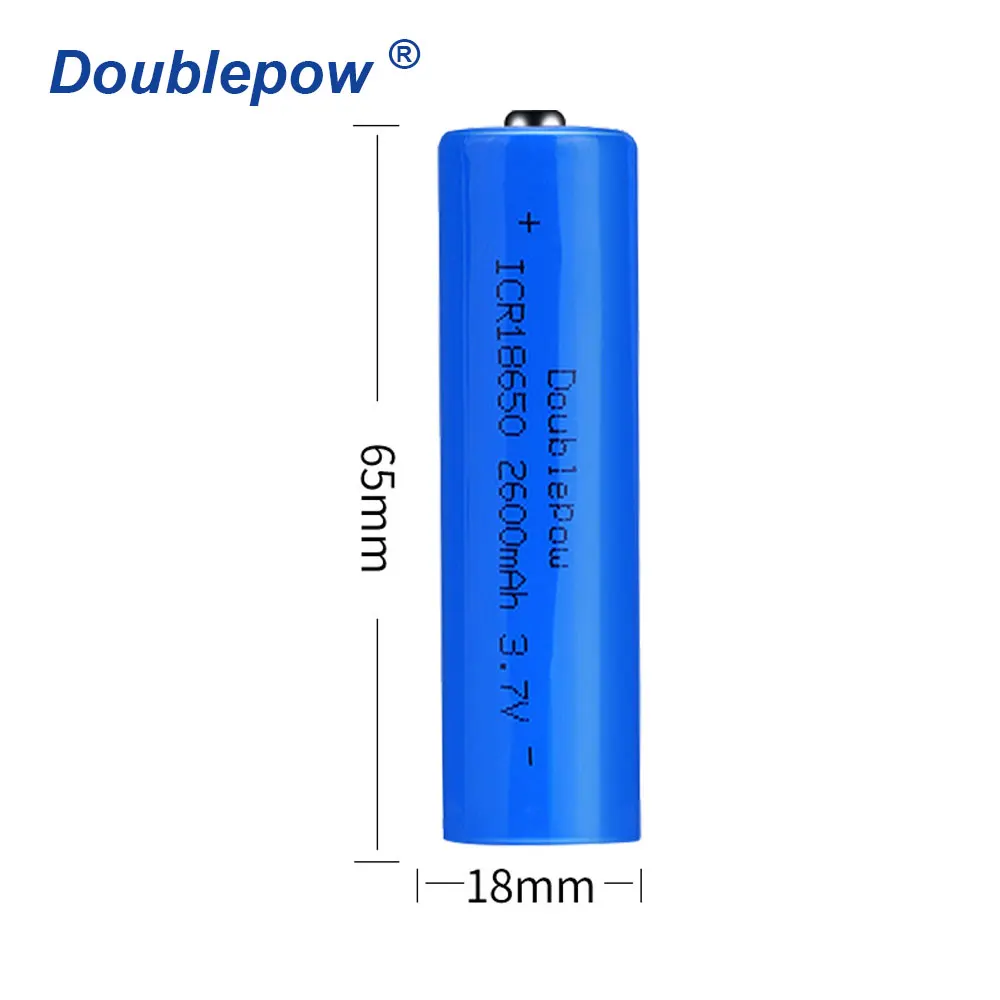 Original Novo Doublepow 18650 Bateria 3.7v 2600mah 18650 Bateria de Lítio Recarregável para Baterias de Lanterna Elétrica 100 - Image 5