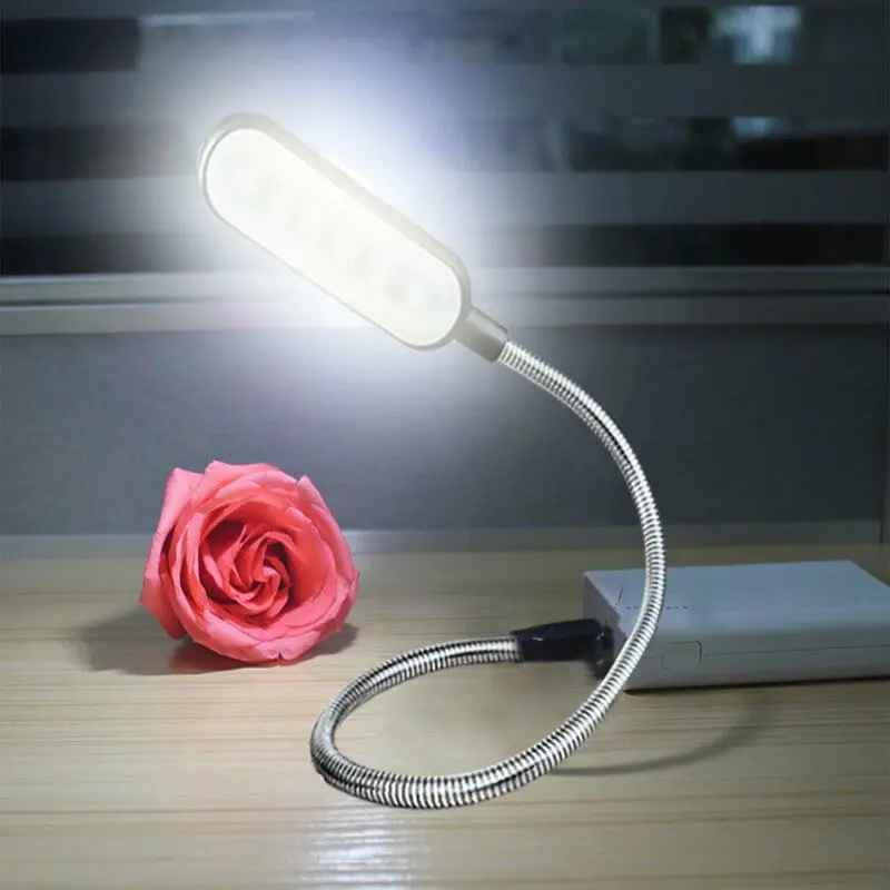 Mini 4 LED Book Lamp Portable USB Reading Night Lamp White/Warm Color Table Desk for Laptop Power Bank Notebook PC Computer led light night light book light mini night light mini led light