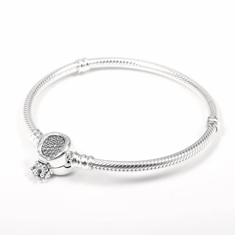 925 пробы серебряный браслет Moments Crown O& Snake браслет-цепочка подходит для женщин Шарм из бисера Diy модное ювелирное изделие