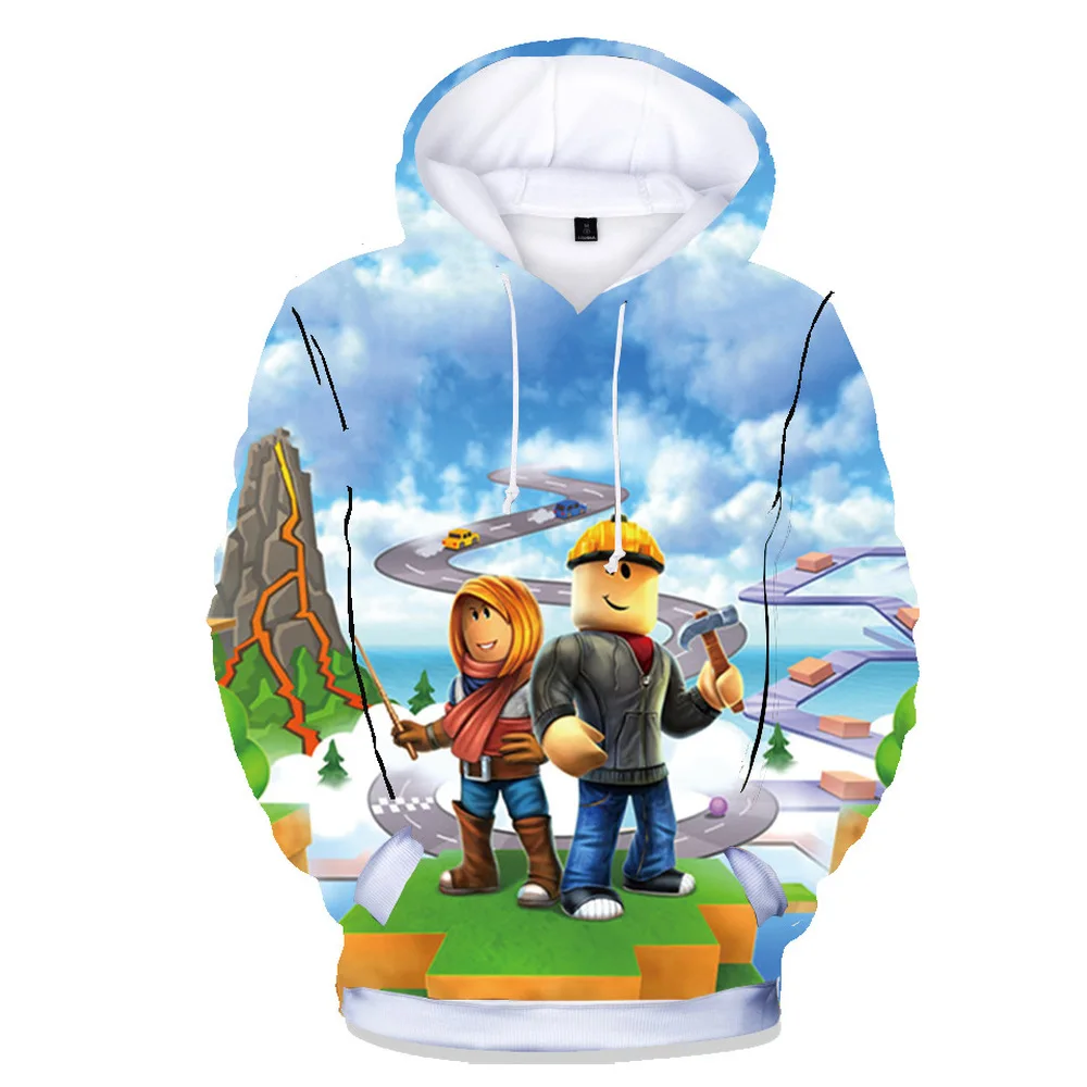 2021 Новый robloxs свитер с капюшоном для мальчика майка длинным рукавом детские