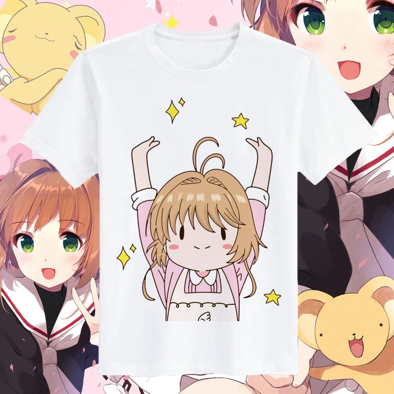 Japanese Cartoon Cardcaptor Tops Anime Sakura Card Captor Kero