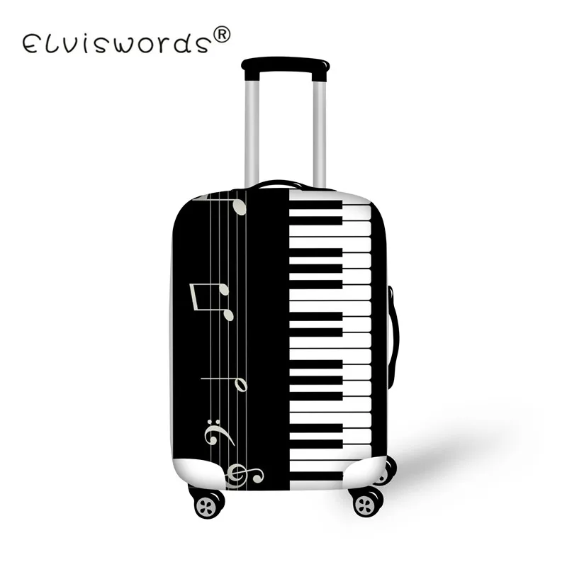 W4243 ELVISWORDS защитный чехол для багажа черный арт афро Девочки Аксессуары для путешествий для 18-30 дюймов Чехол для чемодана тролли пылезащитные мешки - Цвет: W4243