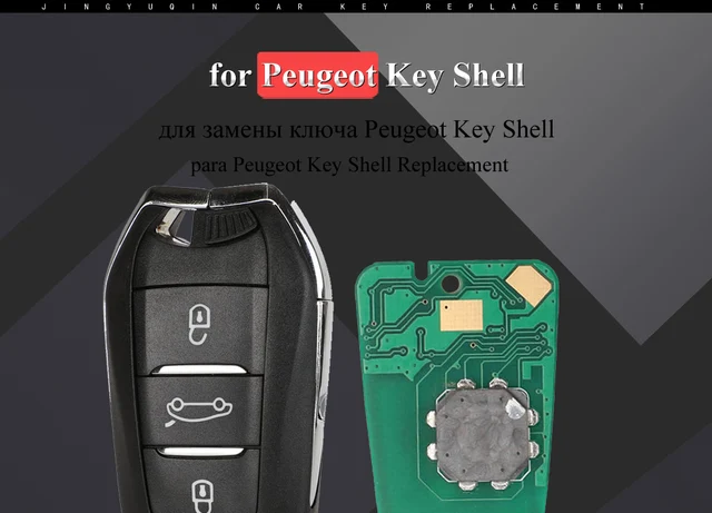 Clé Vierge Complète Keylessgo 4A AES HU83 Pr Peugeot 208 308 - Foto 2