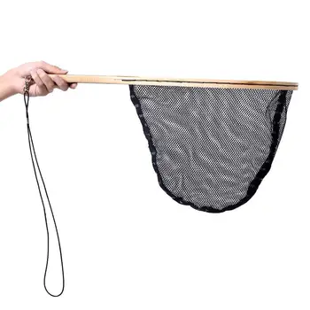 

Wooden Fly Fishing Landing Net with Mesh Bag Catch and Release SF Sports