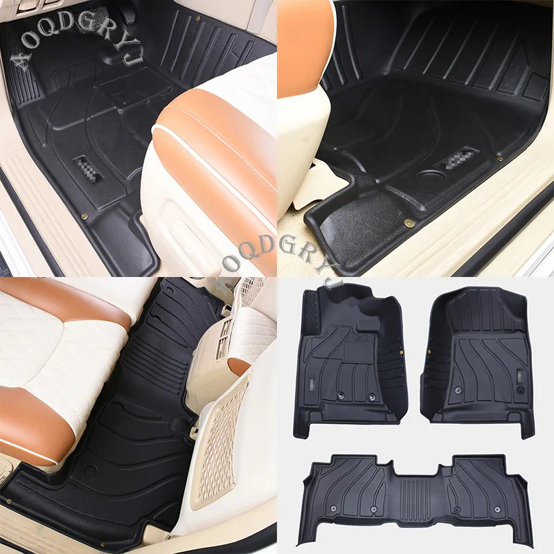 TPV Rubber Car Floor Mats Carpet Auto Mat All Weather Waterproof 3pcs