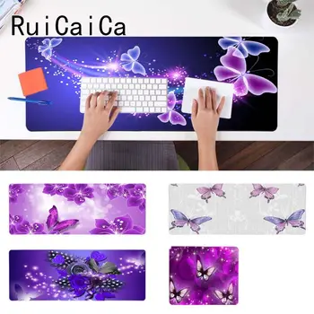 

RuiCaiCa Beautiful Anime light purple blue butterfly Office Mice Gamer Soft Mouse Pad Rubber Mouse Durable Desktop Mousepad
