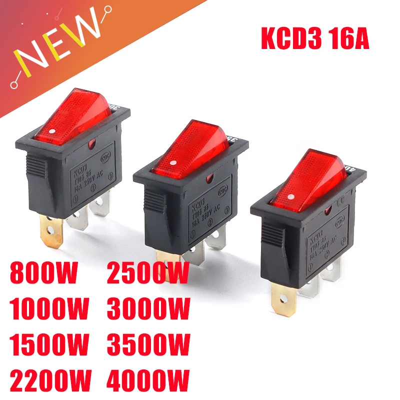 Electrical Equipment Rocker Switch 5pcs Kcd3 Rocker Switch Onoff 2 Position Aliexpress