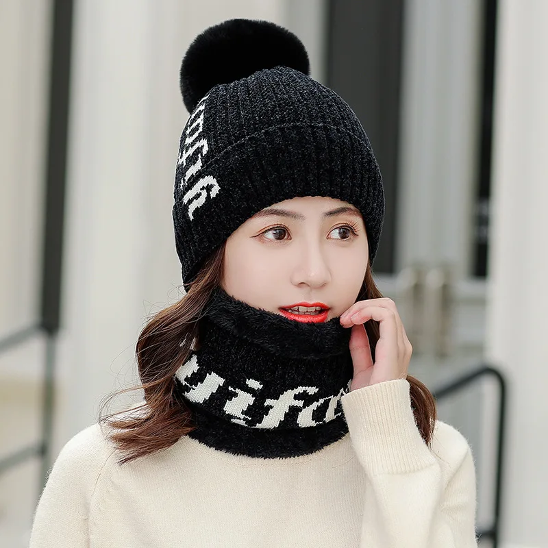 Нагрудник s Зима Skullies для женщин нагрудник теплые Kintted Beanies женские шапочки зимний комбинезон шапка женские шапки для женщин s зима для женщин