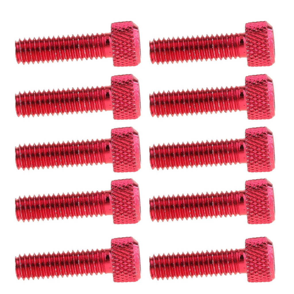 10pcs M6 x 20mm Pitch Alloy Steel Hex Bolt Socket Head Cap Screws  Red