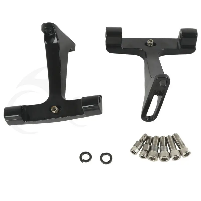 Мотоцикл черный Задний Floorboard подножка Кронштейн для Harley Touring Electra Glide FLHTCU FLHTCUL 15-16