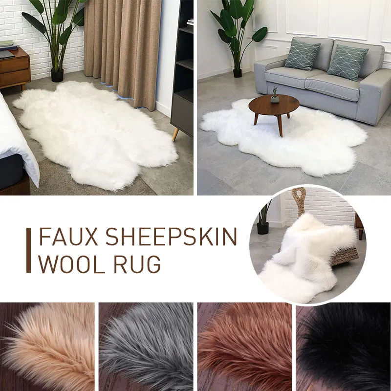 

Multicolored Luxurious Warm Fluffy Rugs Wool Carpet Carpet Floor Chair Mat Dining Room Sofa Decoration Home Bedroom Anti-Skid