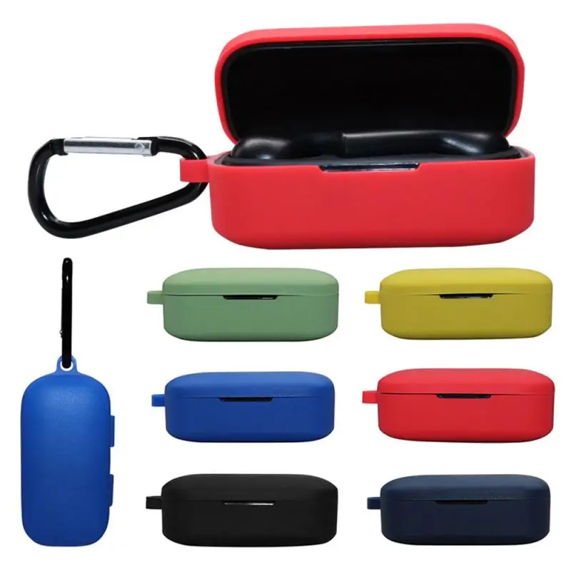 

Silicone Cover Case For QCY T5 Wireless Bluetooth Headset Portable Protective Case Stylish Simplicity Wearproof Shell With Hook