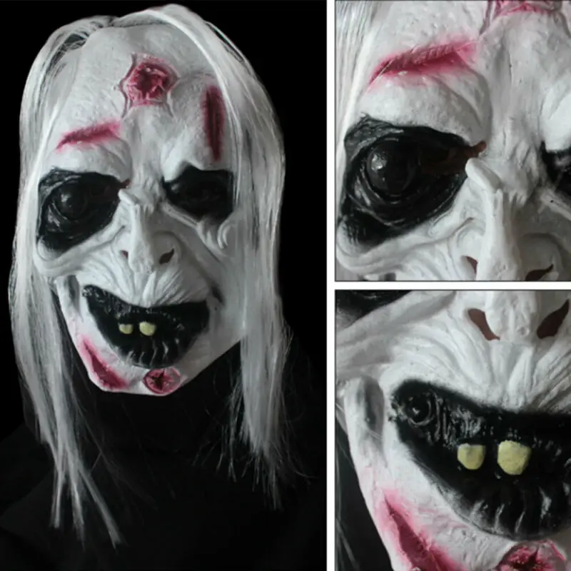 

Halloween Mask Cosplay Scary Ghost Face Mask Men Women Horror Full Face Masks Ghost Face Mask Party Festival Great Cosplay Props