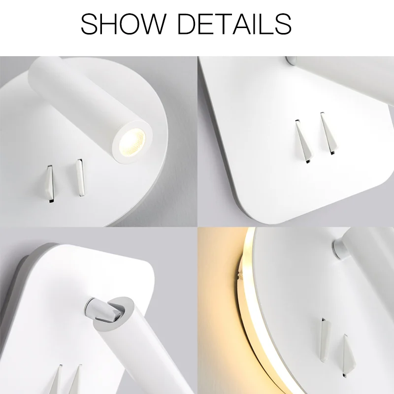  LED Wall Lamp With Switch 3W Spotligh 6W Backlight Free Rotation Sconce Indoor Wall Light For Home  - 4000160382493