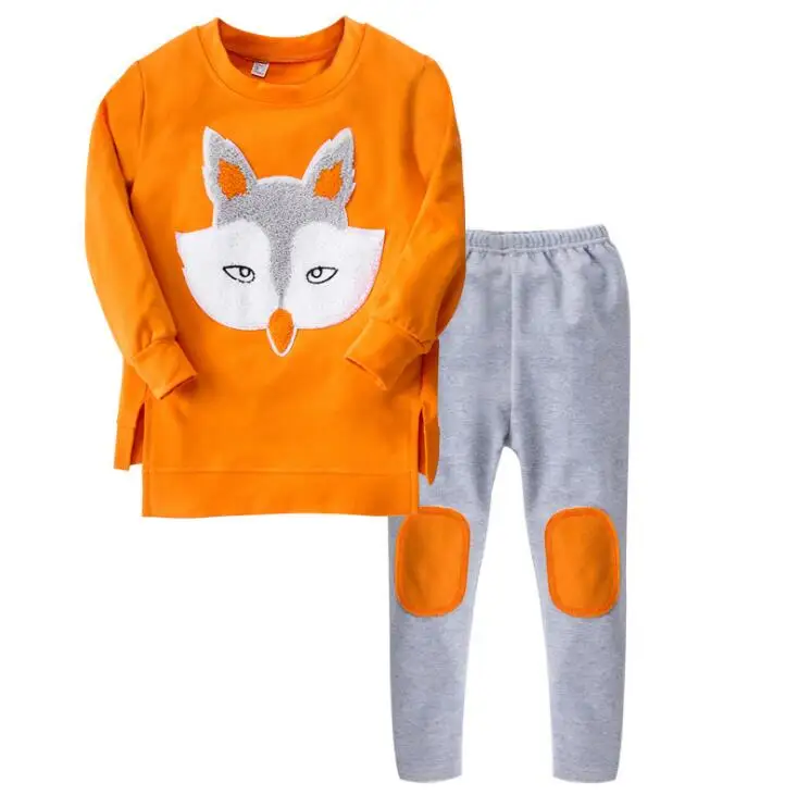 Tanie Zestawy ubrań dla dziewczynek jesień z długim rękawem t shirt + spodnie dresowe bawełniane ubrania garnitur dziecięce garnitury sportowe zestaw dla dzieci 6 8 10 lat