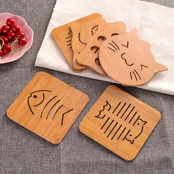

2 PCS Bamboo Trivet Bamboo Trivet Kitchen Bamboo Hot Pads Trivet Heat Resistant Pads Teapot Trivet Coffee Tea Cup Bowel Holder